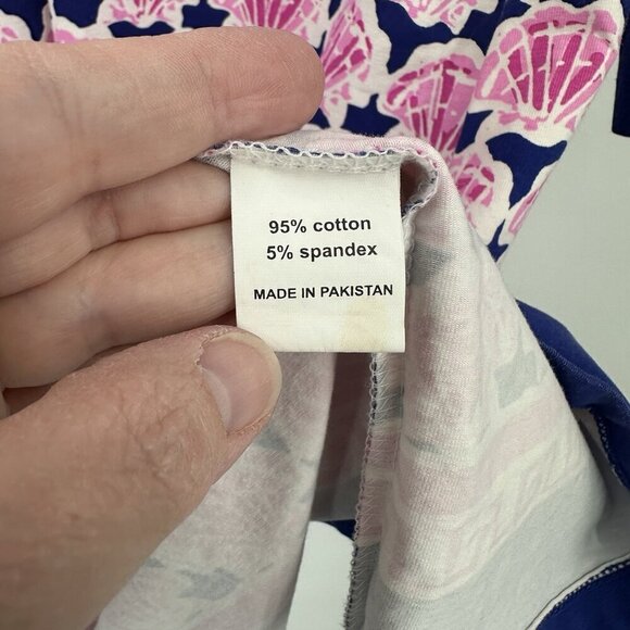 BARBARA ERICKSON dress shift sheath seashells beach resort cruise colorful M - Picture 7 of 7